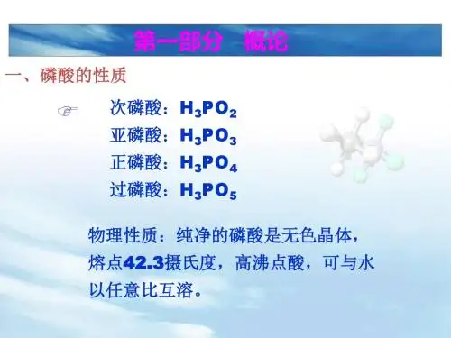 磷酸生产工艺培训知识(PPT52张)
