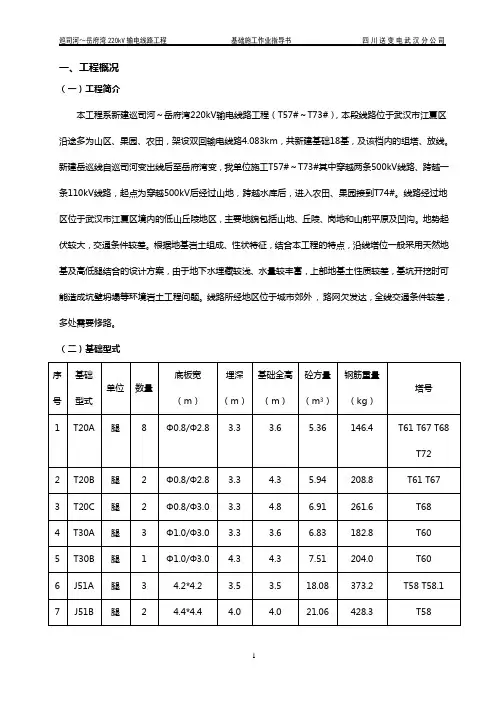 基础施工作业指导书