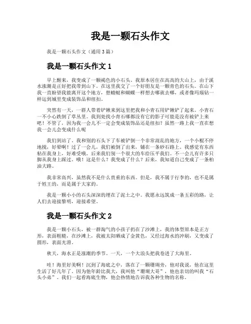我是一颗石头作文