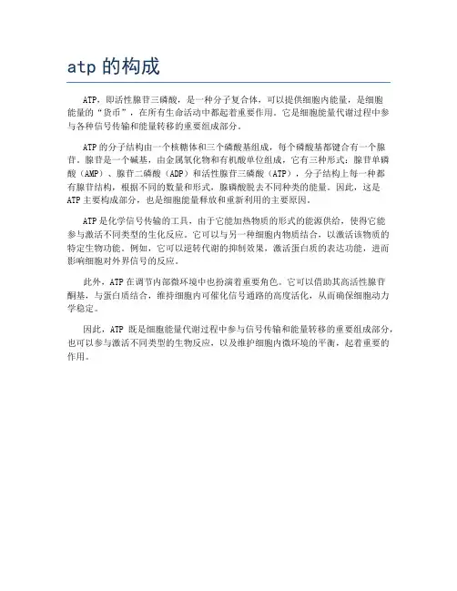 atp的构成