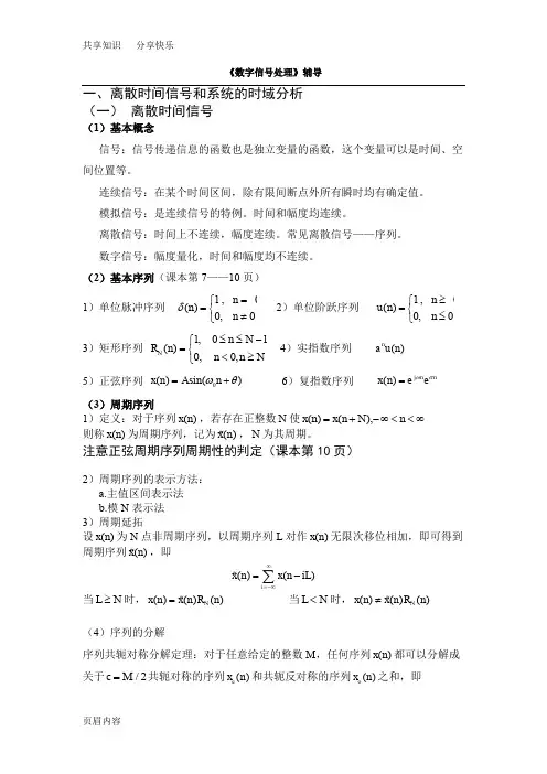 数字信号处理知识点