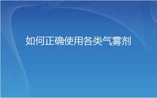 正确使用各类气雾剂ppt课件