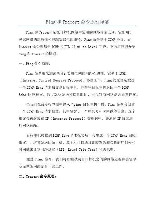 Ping和Tracert命令原理详解