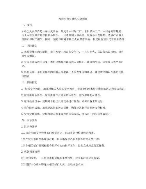 木粉尘火灾爆炸应急预案