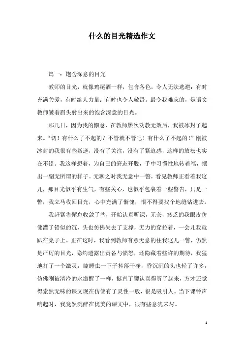 什么的目光精选作文