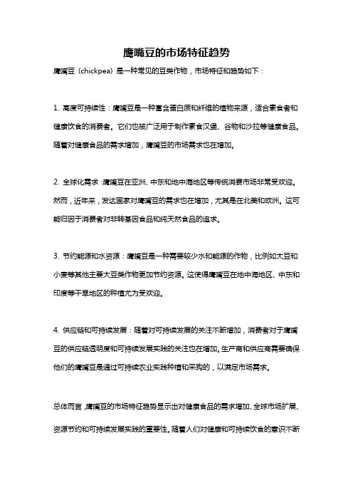 鹰嘴豆的市场特征趋势