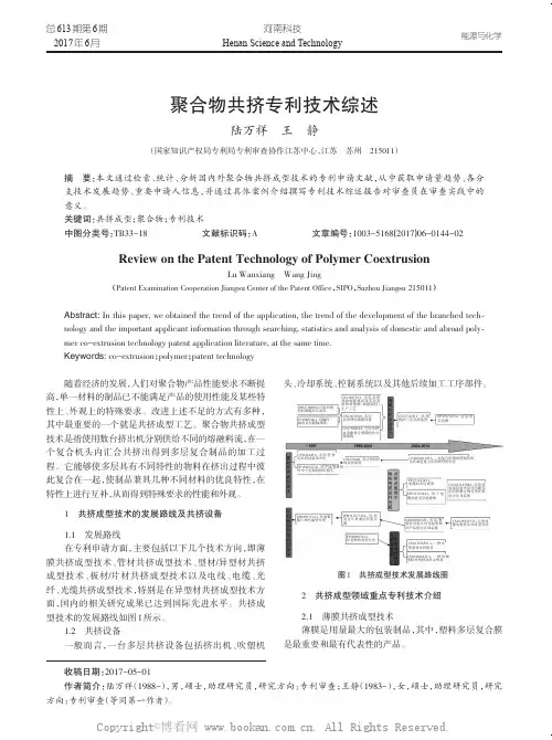 聚合物共挤专利技术综述