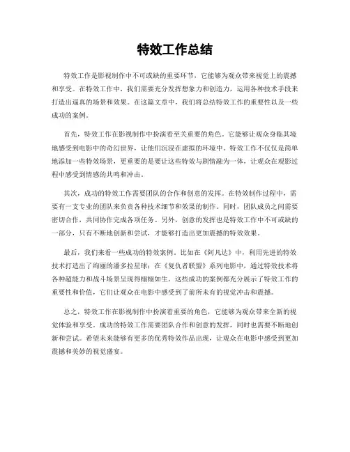 特效工作总结