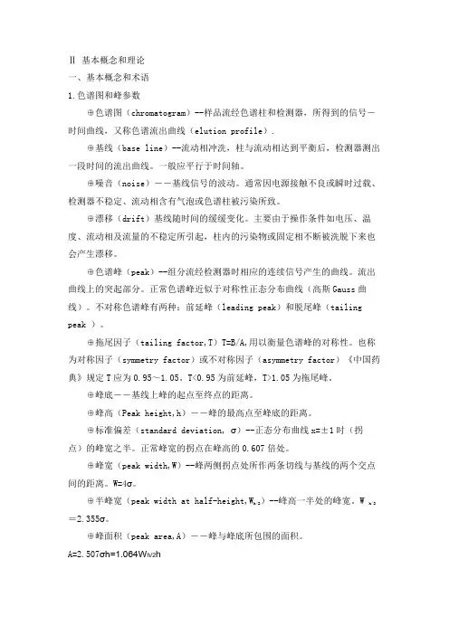 液相色谱基本概念和术语