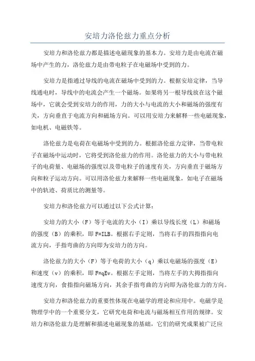 安培力洛伦兹力重点分析