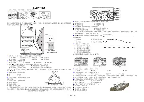 高中地理外力作用与地貌(精华版)含答案