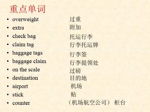 出国英语机场篇专题培训课件