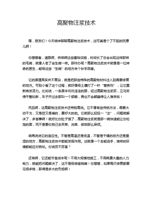 高聚物注浆技术