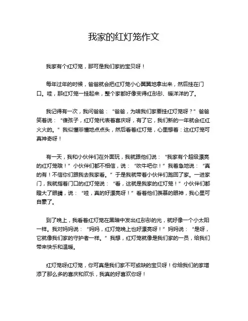 我家的红灯笼作文