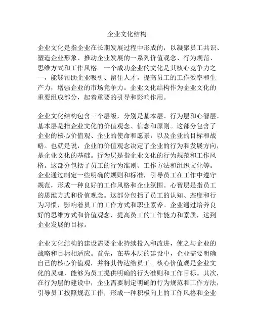 企业文化结构