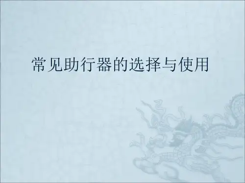 常见助行器的选择与使用ppt课件
