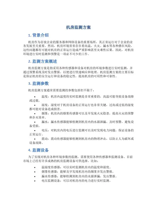机房监测方案