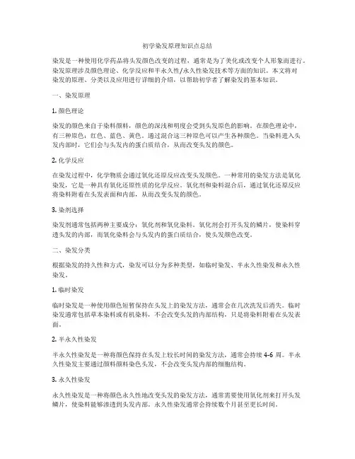 初学染发原理知识点总结