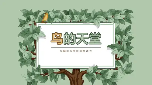 部编版五年级上册语文《鸟的天堂》PPT课文电子课件