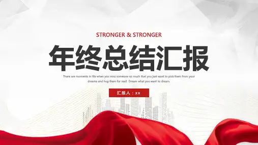 年终总结汇报PPT