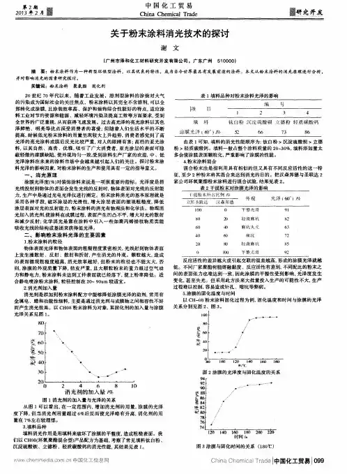 关于粉末涂料消光技术的探讨