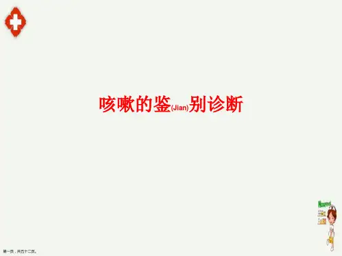 咳嗽的治疗介绍学习课件ppt