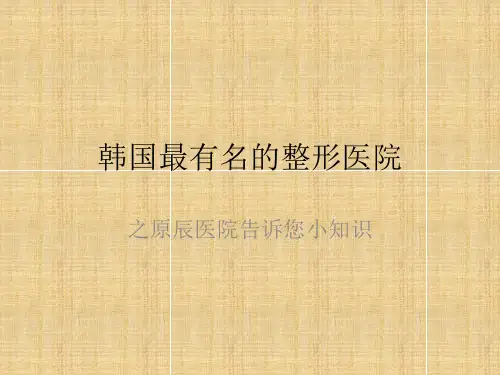 最有名M的韩国整形医院-小知识