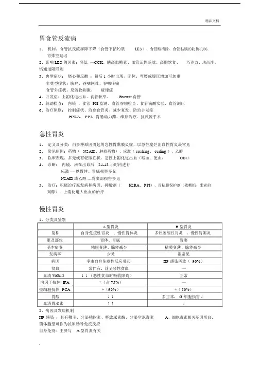 执业医师笔试手打笔记(贺银成版)--消化.docx