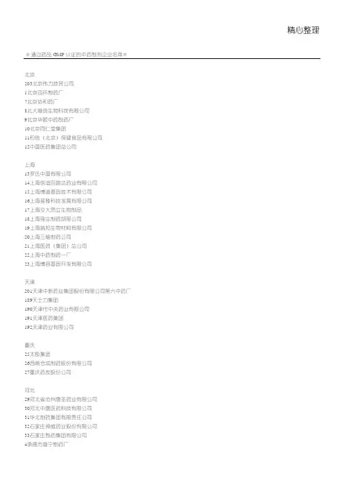 中药制剂企业