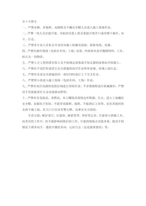全十大禁令