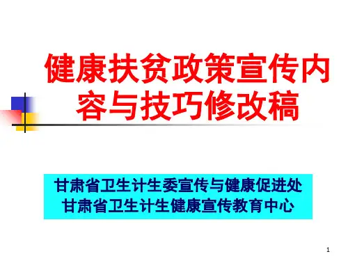 健康扶贫政策宣传内容与技巧修改稿 ppt课件