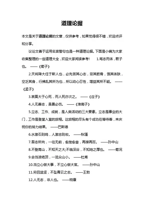 道理论据