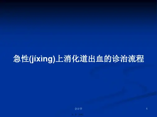 急性上消化道出血的诊治流程学习教案