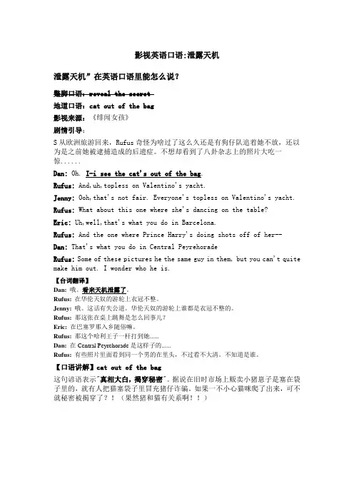 影视英语口语-泄露天机