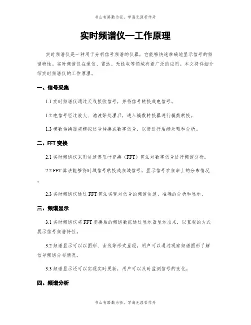 实时频谱仪—工作原理