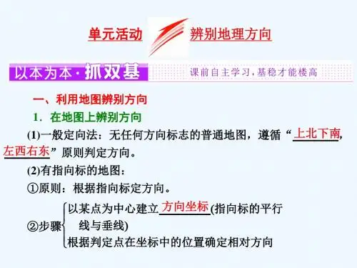 2018-2019学年高中地理鲁教版必修1课件：第一单元 单元活动 辨别地理方向