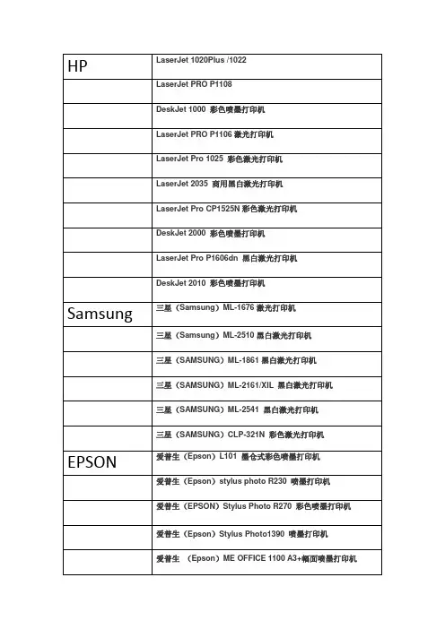 835测试兼容性打印机
