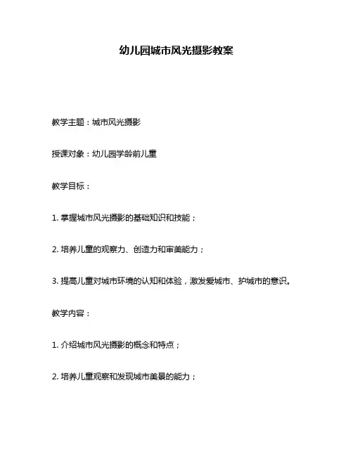 幼儿园城市风光摄影教案