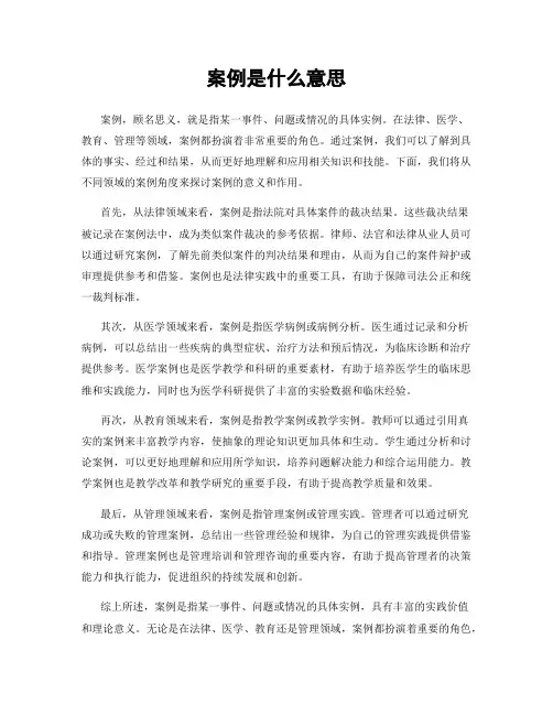 案例是什么意思