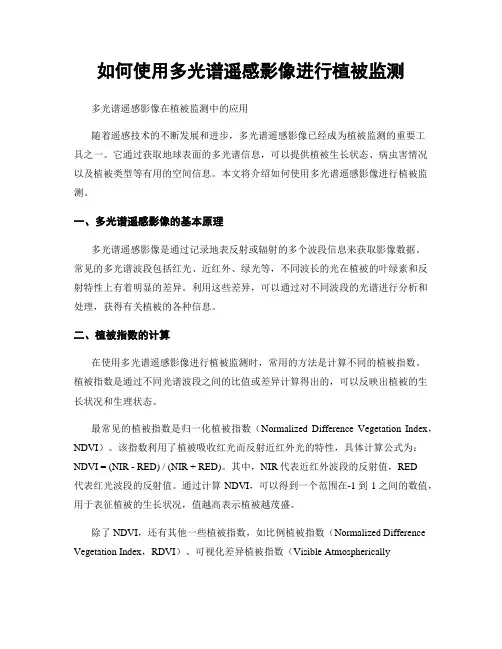 如何使用多光谱遥感影像进行植被监测
