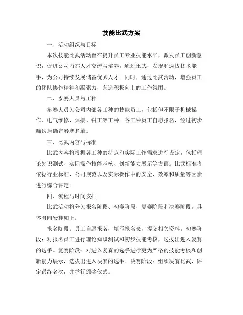 技能比武方案