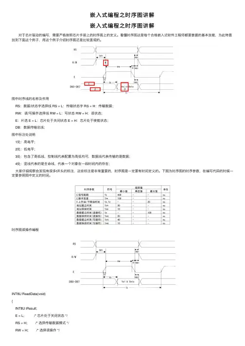 嵌入式编程之时序图讲解