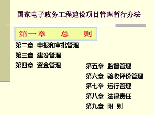 国家电子政务工程建设项目审理流程和验收大纲