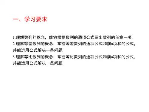 中职数学第六章数列章节复习课件