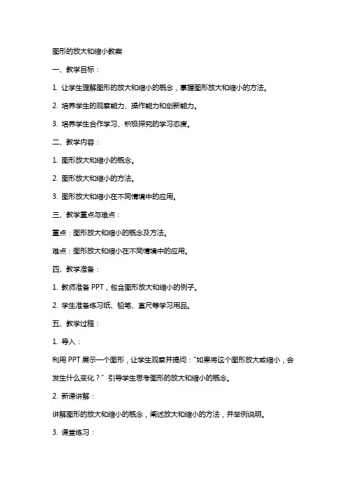 图形的放大和缩小教案