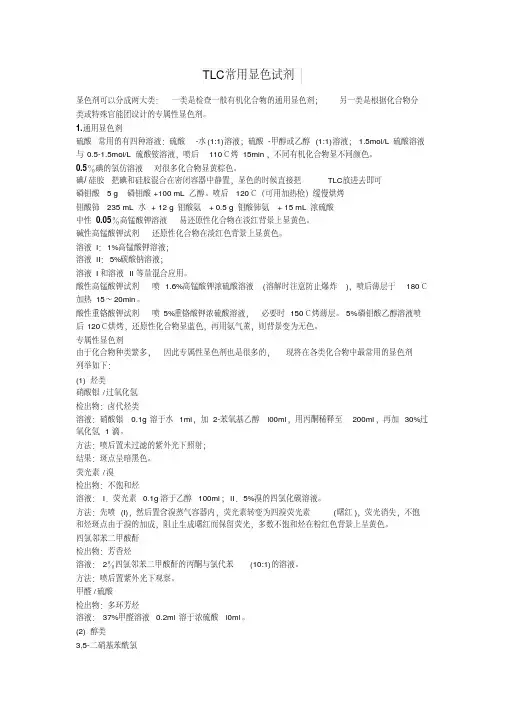 TLC常用显色试剂