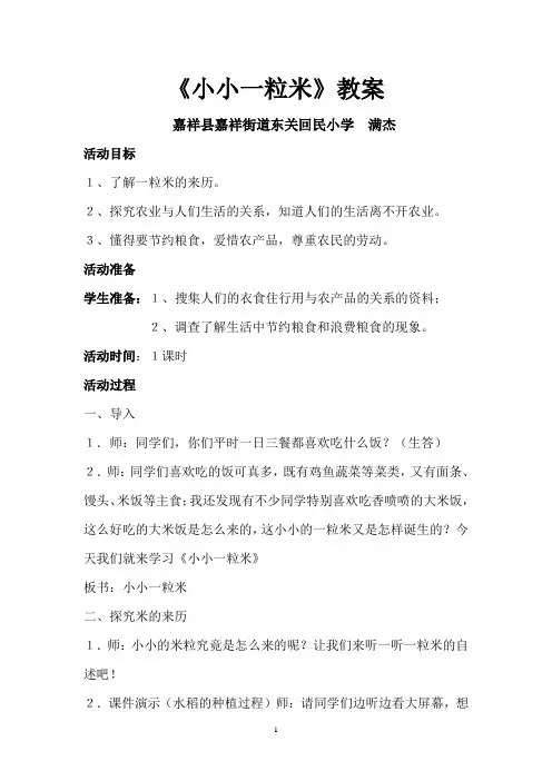 小小一粒米