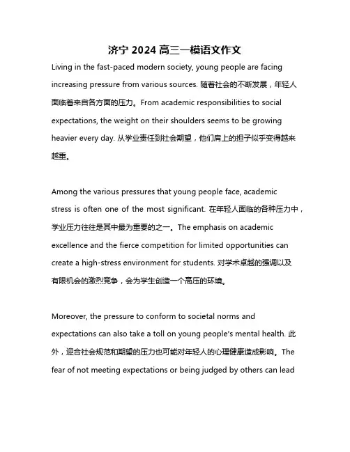 济宁2024高三一模语文作文