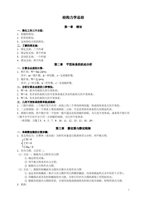 结构力学总结(40学时)