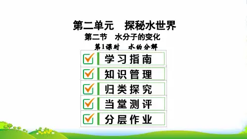 鲁教版九年级化学课件：第二单元 第二节 第一课时 水的分解